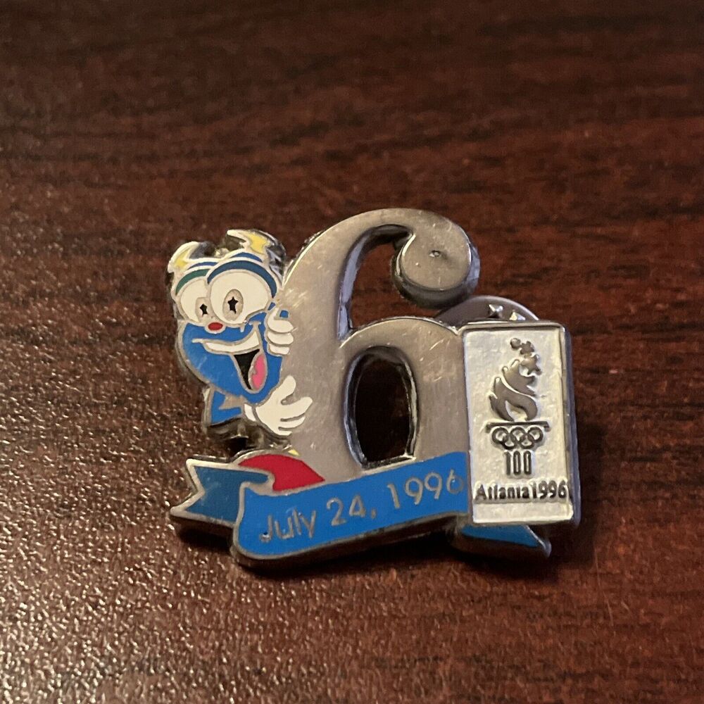 Vintage 1996 Atlanta Summer Olympics‎ Izzy Day 6 July 24th Lapel Pin
